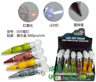 035 pens led white Laser ball Pen