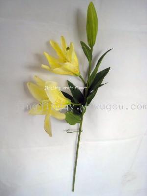 Factory direct 3 texture simulation flower artificial flower Lily luxury home decor