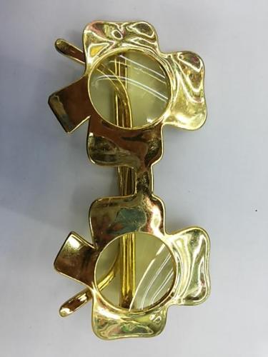 factory direct supply al109 electroplated clover glasses factory direct sale dance fun glasses