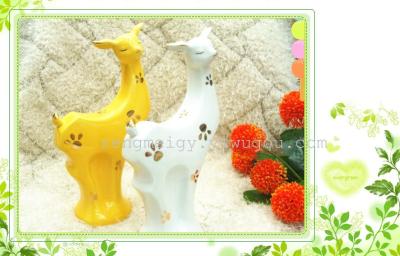 Fox new animal ornaments color glaze decoration the creative decorations home decoration crafts wholesale