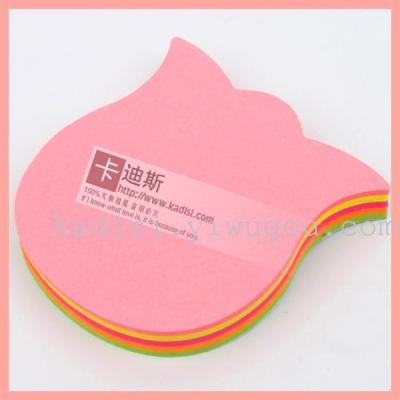 Factory direct fluorescent laminated color shaped 100 pages of sticky notes