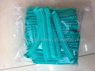 Disposable non-woven Cap 18 inch 21 inch single with double reinforcement bar Cap dust cap Green