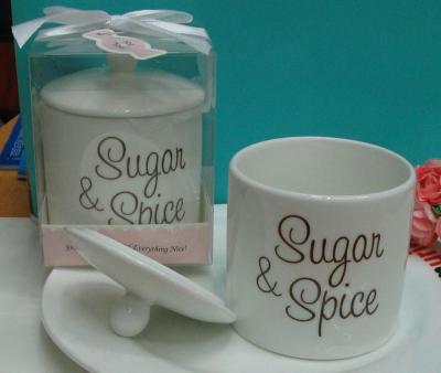 Factory outlet wedding return gifts ceramic sugar bowl