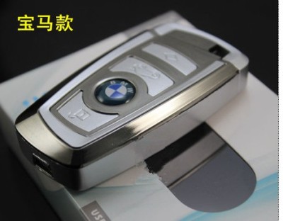 BMW car key charge 203 creative windproof lighter personality silent metal USB e-cigarette lighter