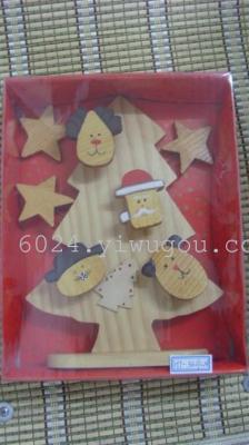 Factory direct wooden Christmas collection ornament Christmas tree ornaments