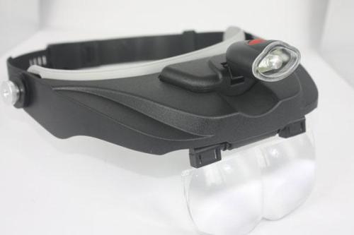 helmet magnifying glass head-mounted magnifying glass with 3 led lights adjustable magnifying glass mg81001-f