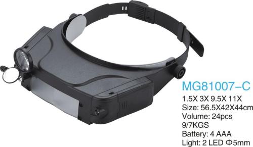 reading magnifying glass for the elderly and children， head-mounted helmet magnifying glass with light factory maintenance reading and reading newspaper