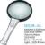 Reading Magnifier 90MM handheld reader with LED lamp silver