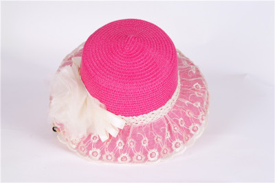 Korean Lady bud silk gauze cloth grass spring summer sun visor Hat