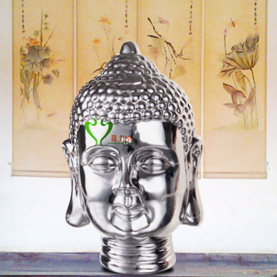 Gao Bo Decorated Home Electroplated Ceramic Buddha Head Decoration Home Decoration Decoration