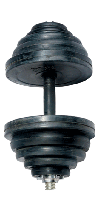 Black Plastic Dumbbell with Good Quality and Low Price