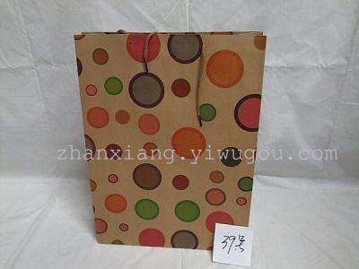 Colorful bubble size circle ring medium brown paper bag order factory direct gift bag shopping bag paper bag