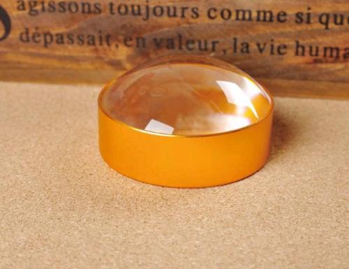 60mm paperweight mirror high quality 2d optical glass reading spherical magnifier paper weight magnifying glass