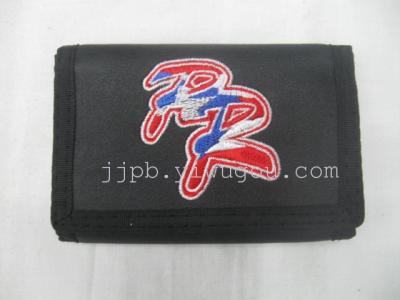 Professional custom-made embroidered wallet with waterproof and thickened PVC leather material production.