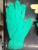 9 inch green disposable latex gloves
