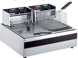 DF-82single-cylinder dual-screen electric counter top Fryer 