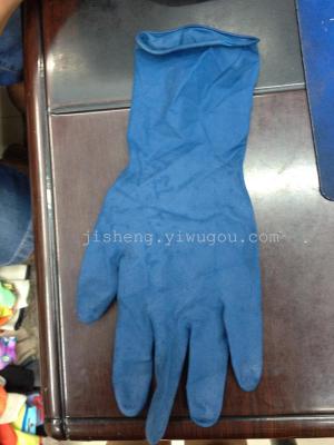 Light blue thick latex gloves