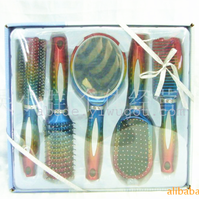 Colorful gift set massage comb comb comb comb a five-piece suit suits