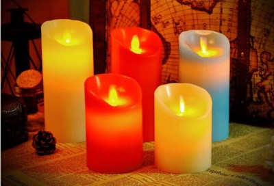 Wind blew flames swaying swing simulation electronic lights creative waves glitter candles