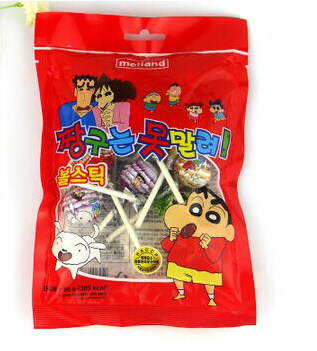 South Korea imported food, fruit flavored lollipops, international crayon lollipop, 96g