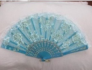 High quality colorful plastic beautiful hand folding fan