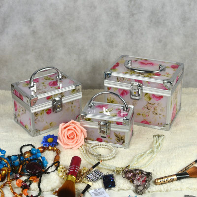 Guan Yu manufacturers selling Korean version of portable three-piece acrylic jewelry box travel essential