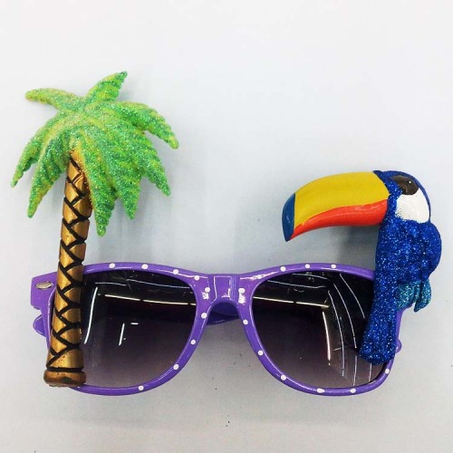 factory direct al1405 dance fun glasses coconut woodpecker glasses tropical style glasses