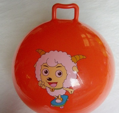Cartoon handle ball hand grasp inflatable toy children toy ball 2 yuan wholesale shop