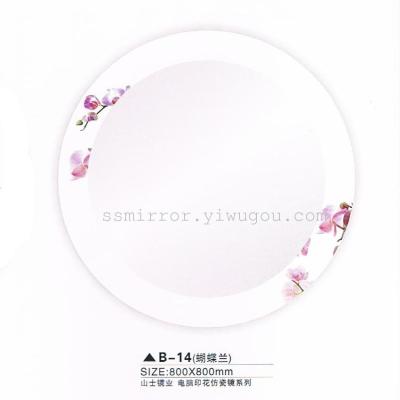 Computer printing tile-bathroom mirrors (round) all 4 colors