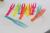 Eat fruit with disposable plastic fruit fork color fruit needle moon cake fork two feet fruit plastic toothpick