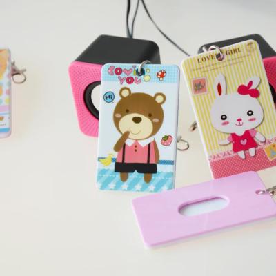 Cute Cartoon Card Holder Come to Report