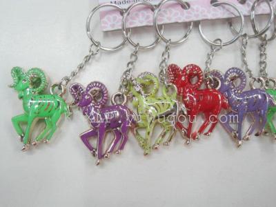 Original acrylic plated Keychain Zodiac Zodiac sheep goat cartoon sheep ornaments wholesale discounts acrylic