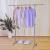 Liting Stainless Steel Single Rod Clothes Hanger Floor Folding Thickened Horizontal Bar Stretchable Clothes Airing Rack Indoor and Outdoor Simple Hanger