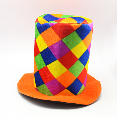 Colorful golden velvet hat