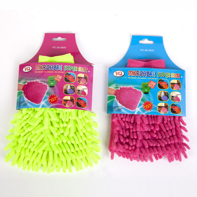 Factory direct single-sided double-sided glove car wash chenille glove cleaning household cleaning glove