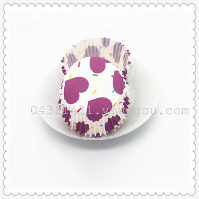 Purple peach muffin cup machine cupcake cup high temperature resistant paper cup for oven