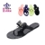 "Order" pinch new jelly flip-flops Butterfly floral Crystal solid color flat-bottomed ladies ' slippers