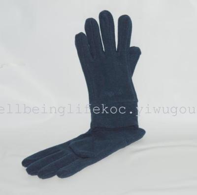 FGV-18 Europe ,Japanese and Korean supermarket straight for solid-color embroidered straight single layer fleece gloves