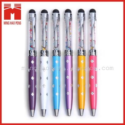 Ming-Hao metal pen metal ballpoint pen new rhinestone Crystal capacitors special spike