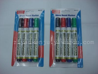 Four blister card white board marker erasable pen stationery set