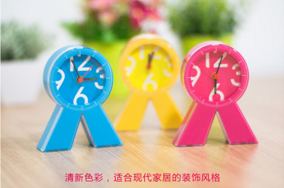 Plastic alarm clock creative alarm clock desktop clock stand clock