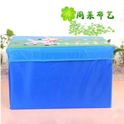 Lai Ge home cartoon embroidery series storage rectangular folding stool