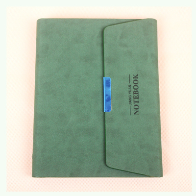 Latest fashion color grade PU color leather green business gift notepads