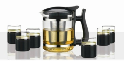 Heat-resistant glass teapot coffee pot stainless steel tea set