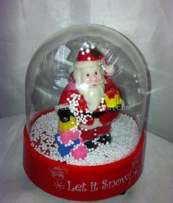 Factory direct electric musical snow dome Christmas gift Santa Claus Santa Claus Christmas snowman windmill Christmas gift ideas gifts