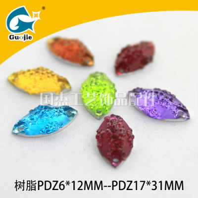 Resin-horse eye hand seam buttonholes double hole nail beads to fill the resin stone