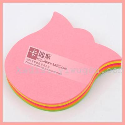 Factory direct fluorescent laminated color shaped 100 page post notes