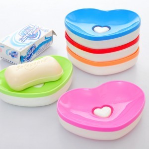 Creative heart soap box double of love SOAP dish drain SOAP dish QQ