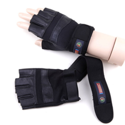 Car Knight Leather Weightlifting Half Finger Gloves. Fitness Sports Riding Gloves.