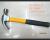 Yellow and black fiber handle claw hammer